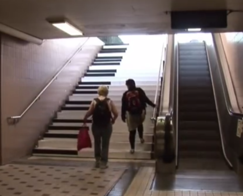 L'escalier piano du métro de Stockholm