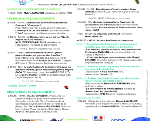 Journée Biodiversité Programme