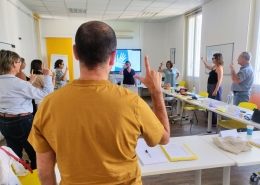 L'URAPEDA SUD a assuré une sensibilisation à la culture sourde et à la langue des signes. / Crédit A. Walker GRAINE PACA